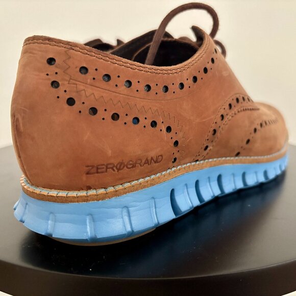 Cole Haan ZERØGRAND Wingtip Oxford (Dark Coffee Pacific Blue)